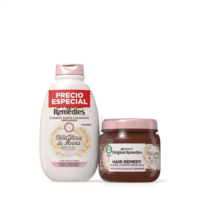 Original Remedies Pack Mascarilla de Delicatesse de Avena + Champú Délicatesse de Avena - Garnier - Comparador de precios