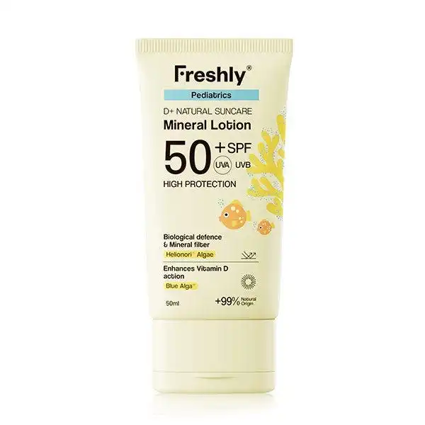 Pediatrics D+ Natural Suncare Mineral Lotion SPF50 50ML - Freshly Cosmetics - Comparador de precios