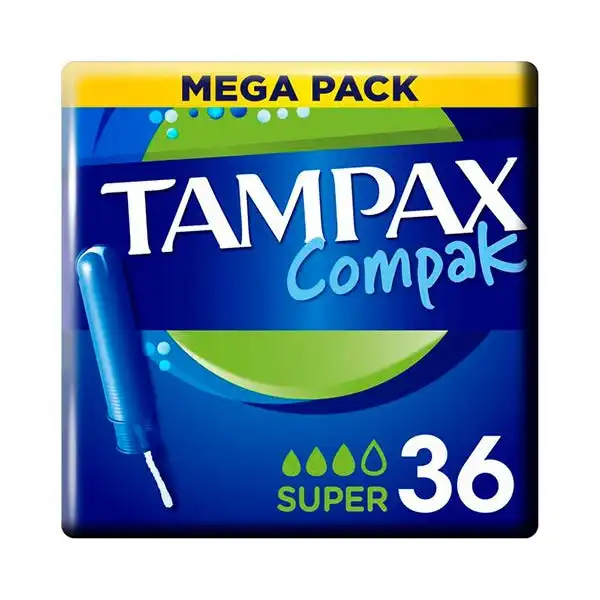 Tampax Compak Super 36 - Tampax - Comparador de precios
