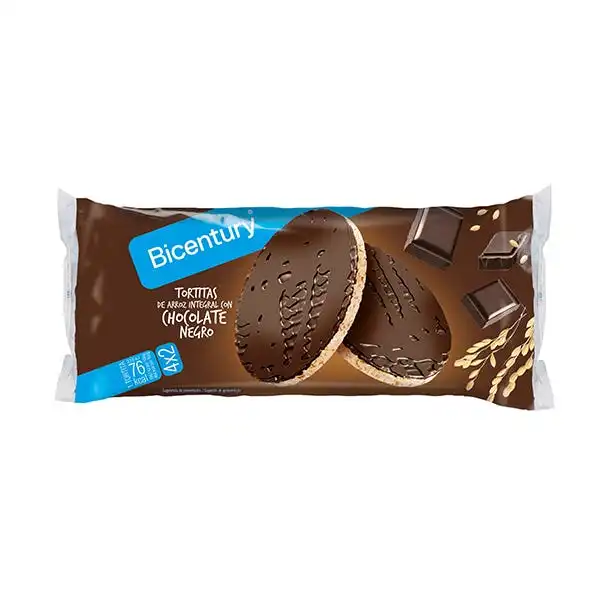 Tortitas Arroz Integral Choco Negro - BICENTURY - Comparador de precios