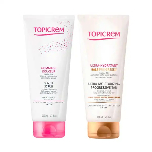 Ultra-Hidratante Bronceado Progresivo + Exfoliante - TOPICREM - Comparador de precios