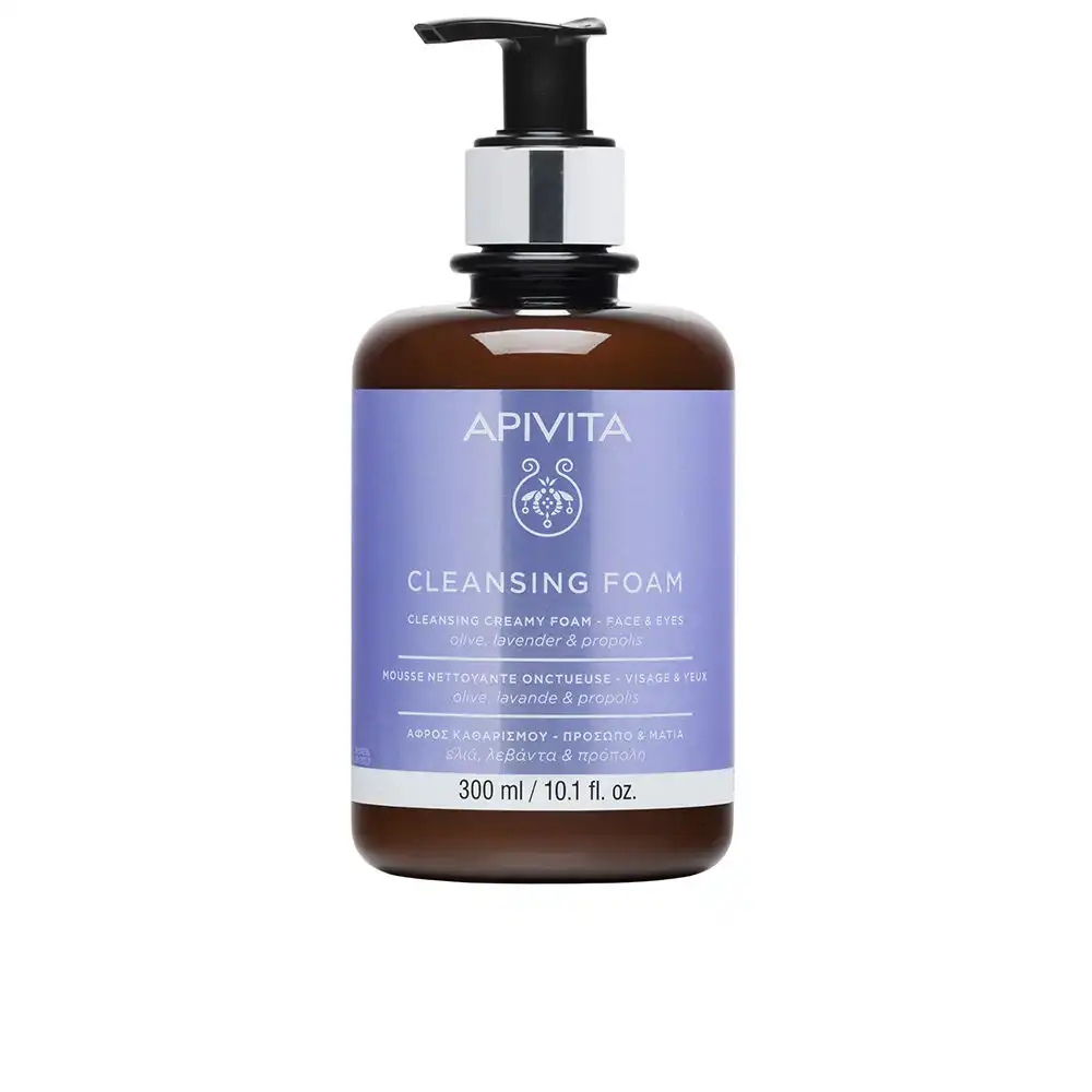 Crema Espuma Limpiadora facial y ojos con oliva y lavanda 300 ml - Apivita - Comparador de precios