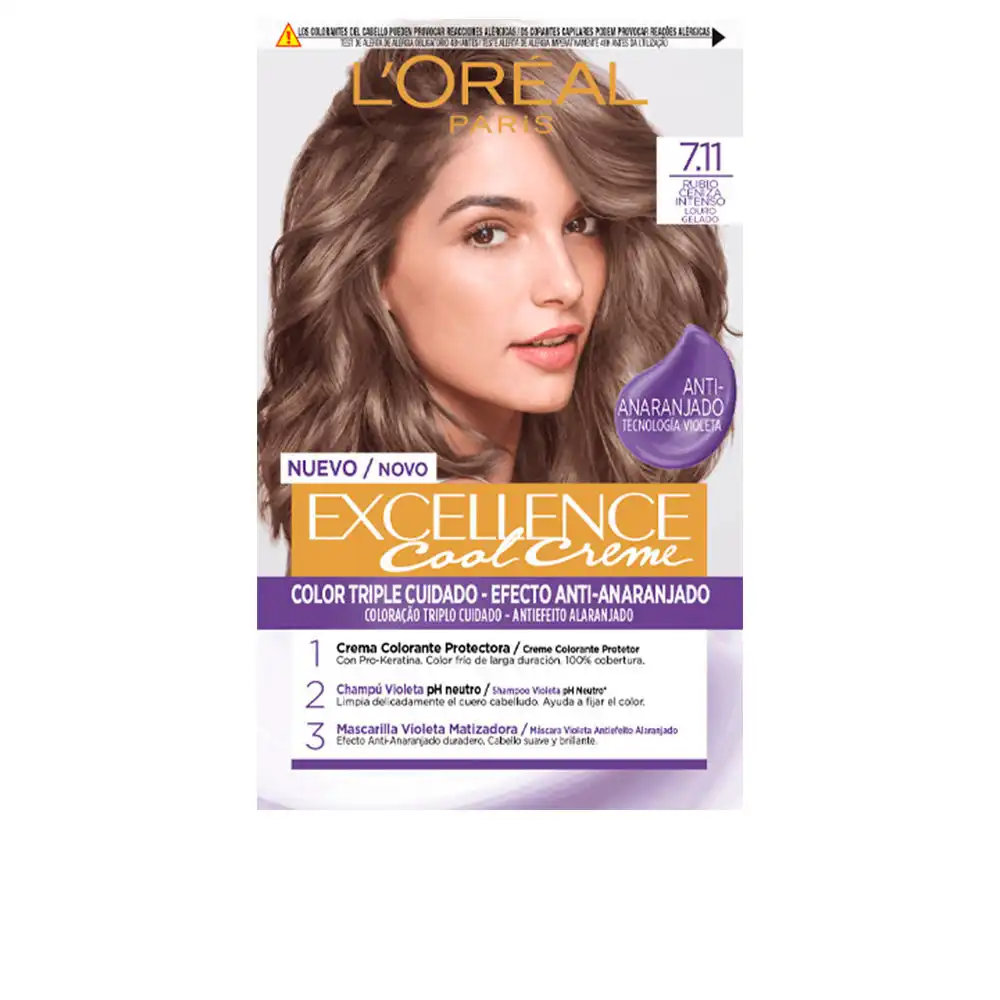 Excellence Creme tinte #7,11-rubio ceniza intenso 192 ml - L'Oréal Paris - Comparador de precios