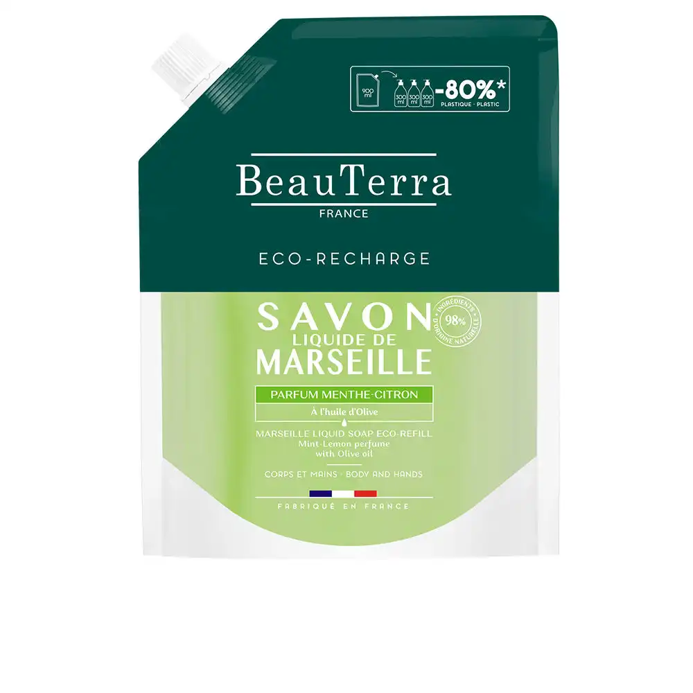 Marseille jabón menta-limón recarga 900 ml - BEAUTERRA - Comparador de precios