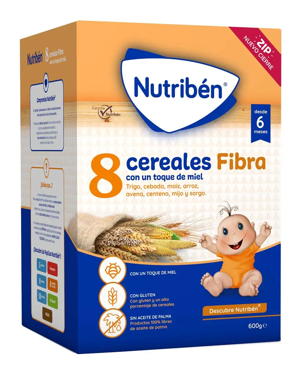 Nutribén® - Papilla De 8 Cereales Y Miel Fibra - Nutribén® - Comparador de precios