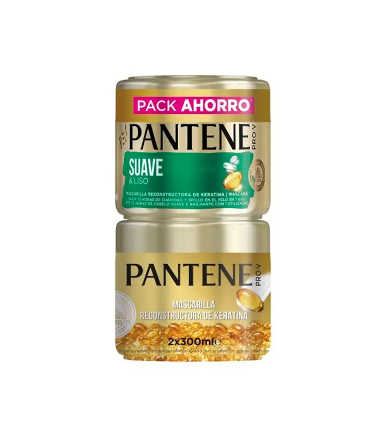 Pantene - Pack de 2 Mascarillas reconstructoras de keratina Suave & Liso - Pantene - Comparador de precios