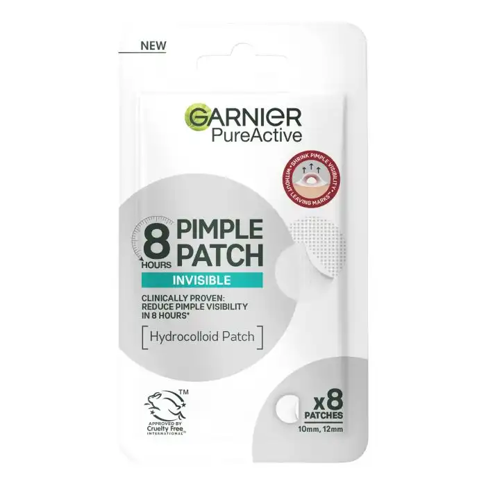 Pure Active Pimple Patch Invisible 8h Parche con Tecnología Hidrocoloide con BHA para Granitos - Garnier - Comparador de precios