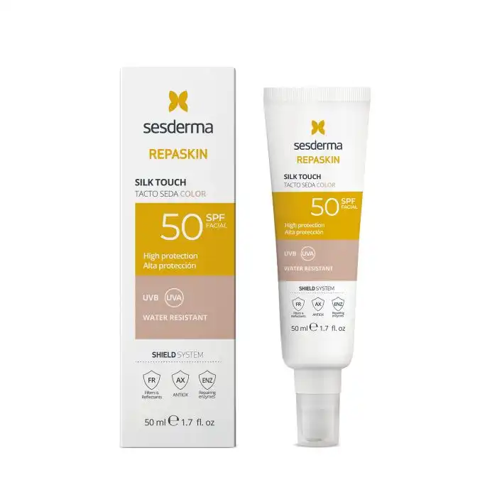 Repaskin Fotoprotector Facial Tacto Seda Color SPF50 50 ml - Sesderma - Comparador de precios
