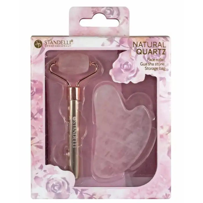 Set Rose Quartz Roller + Gua Sha Stone - Standelli - Comparador de precios