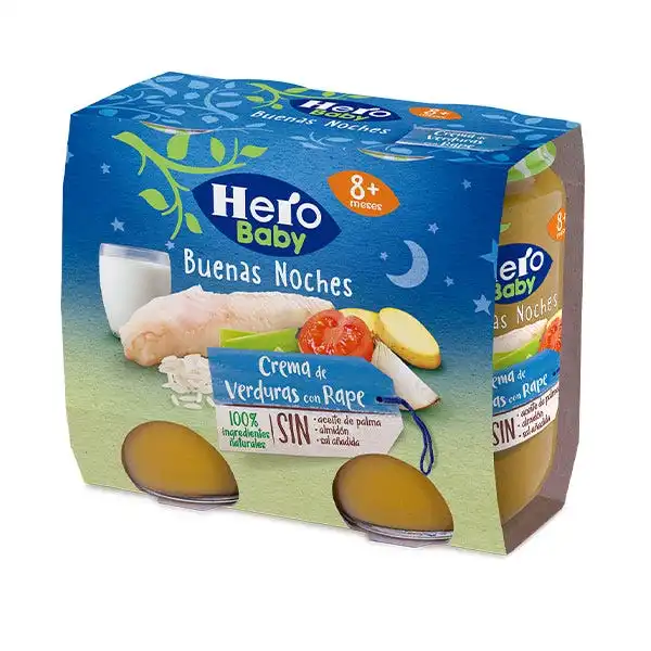 Tarrito Buenas Noches Crema De Verduras Con Rape - HERO - Comparador de precios