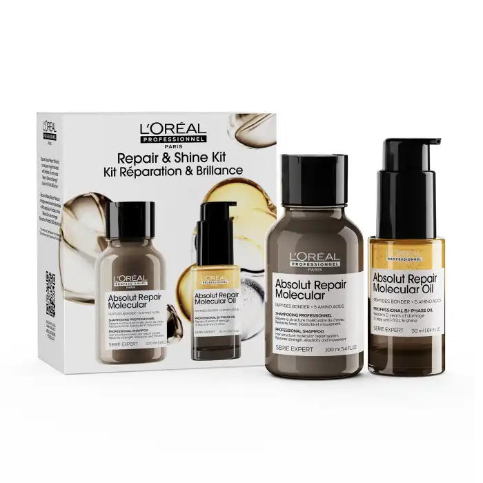Set 2 Minis Absolut Repair Molecular Champu+Aceite Bifásico 150 ml - LOréal Professionnel - Comparador de precios