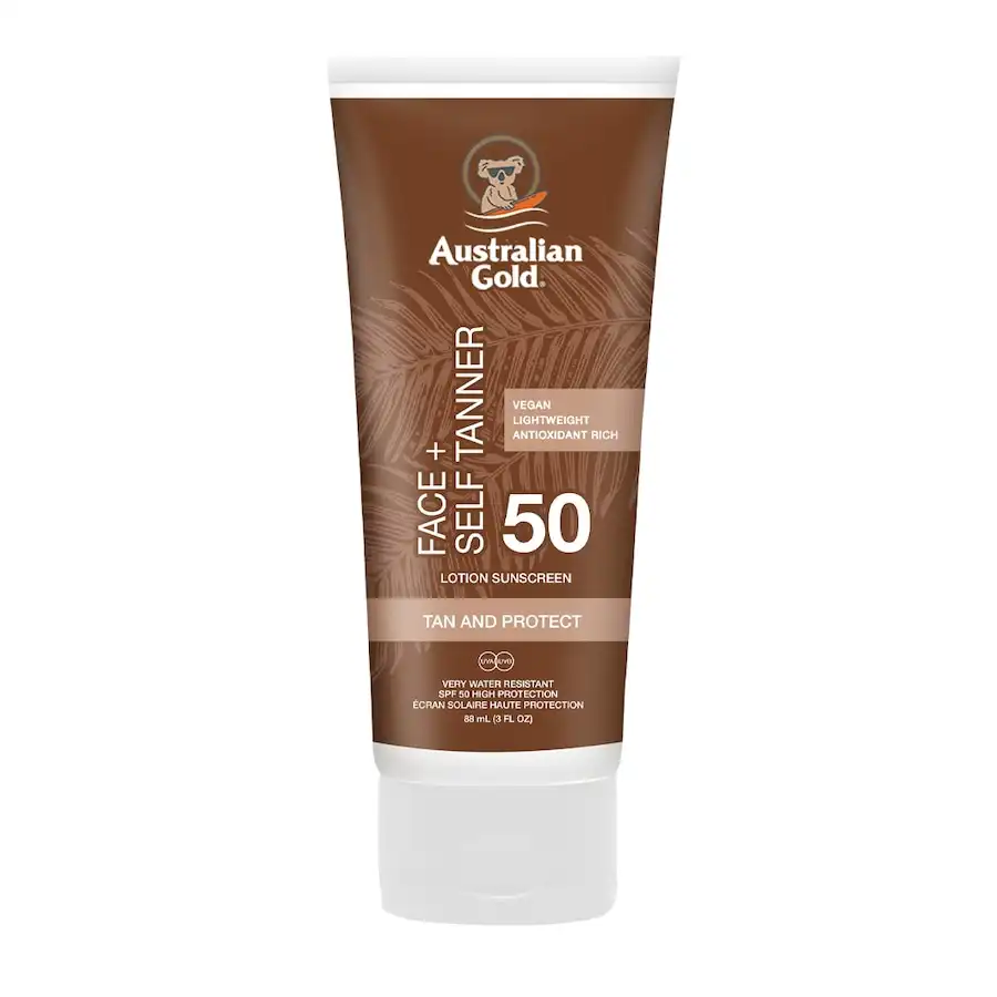 Australian Gold - SPF 50 Faces met Self Tanner Bases de maquillaje 88 ml - Australian Gold - Comparador de precios