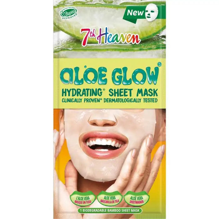 Mascarilla de Tela Hidratante Aloe Glow 8 ml - 7th Heaven - Comparador de precios