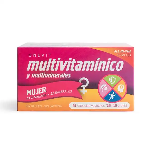 Onevit Multivitaminico Mujer 45Caps Vegetales - ONEVIT - Comparador de precios