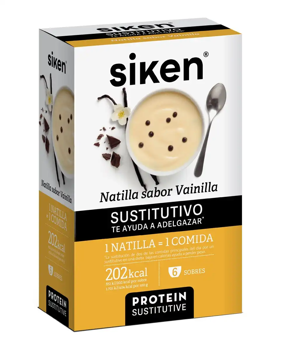 Siken® - Pack 6 Sobres Protein Sustitutive Natilla Vainill 50 G Siken - Siken® - Comparador de precios