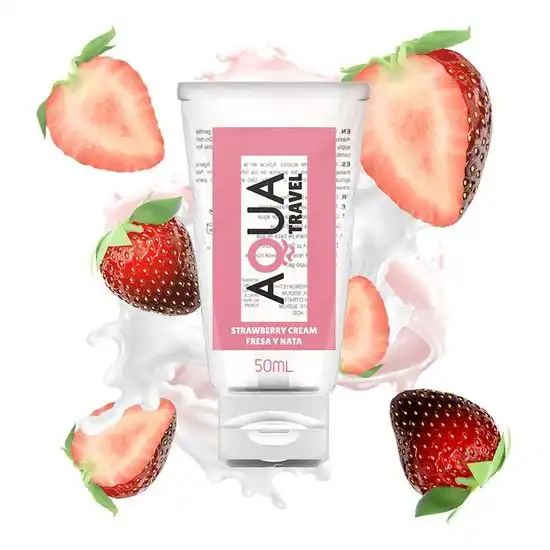 Aqua Travel Fresa y Nata 50 ml Lubricante en Base de Agua - Aqua Travel - Comparador de precios