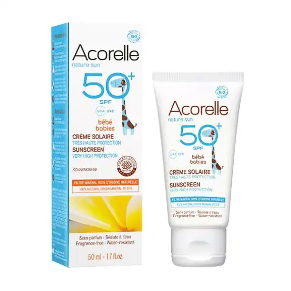 Crema Solar Bebé Spf 50+ - ACORELLE - Comparador de precios