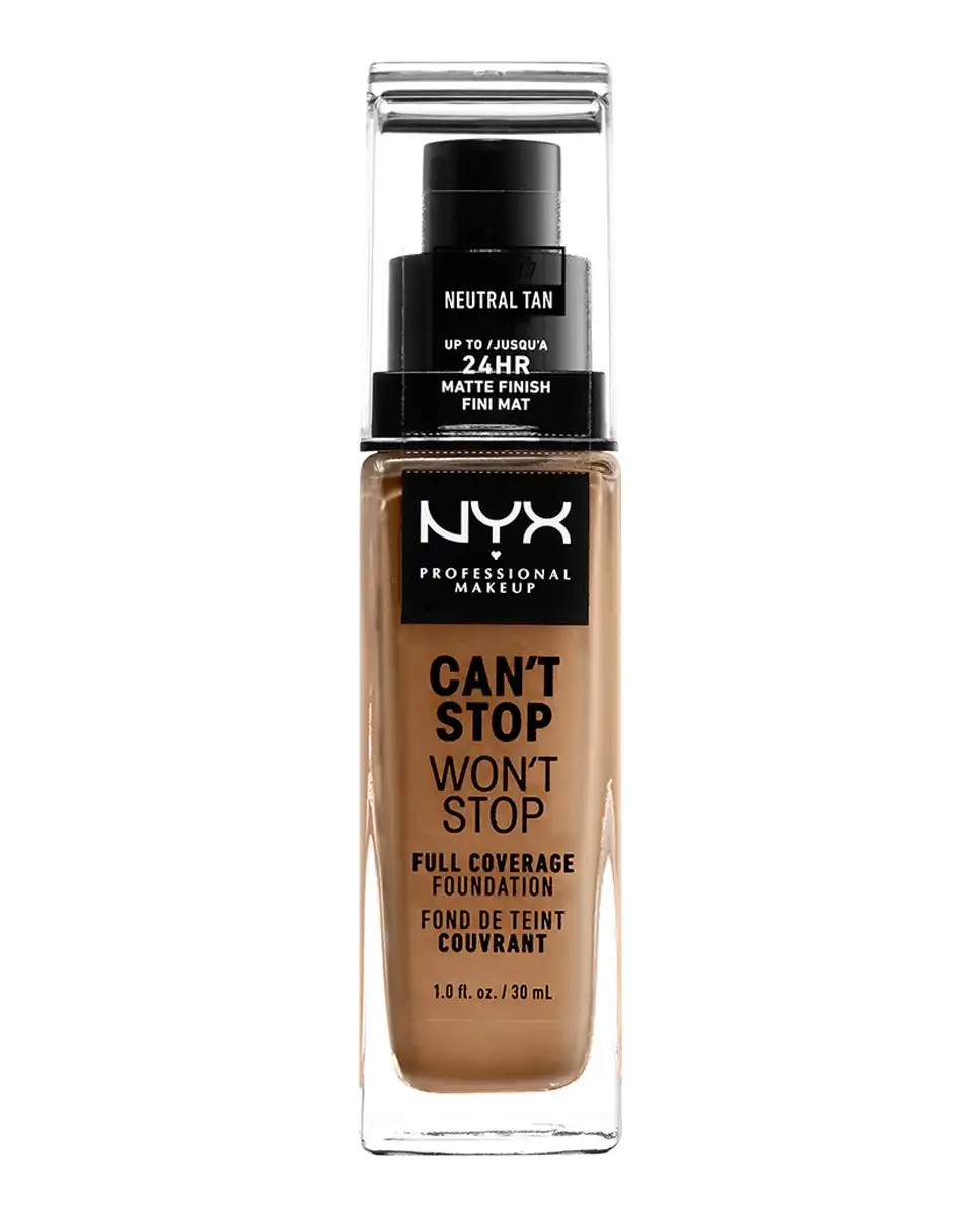 NYX Professional Makeup - Base De Maquillaje Waterproof Can't Stop Won't Stop Full Coverage Foundation - NYX Professional Makeup - Comparador de precios