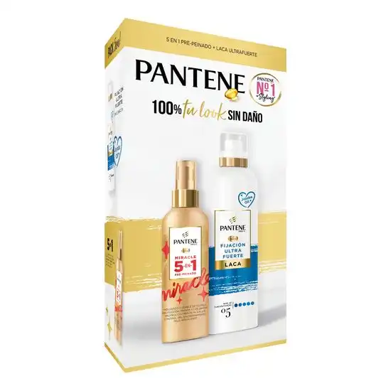 PANTENE Miracle 5 en 1 Estuche 1 und Spray Capilar + Laca Fijación Ultra Fuerte - Pantene - Comparador de precios
