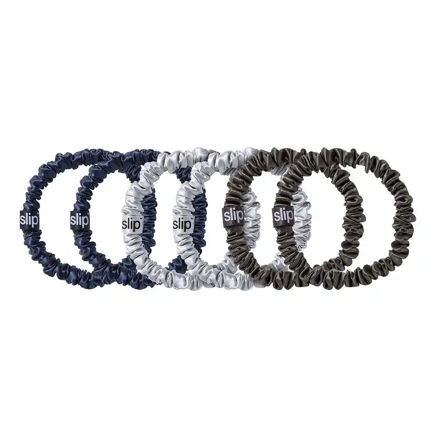 Slip - Pack of 6 Pure Silk Skinny Hair Scrunchies Gomas para cabello 1 pieces Negro unisex - SLIP - Comparador de precios