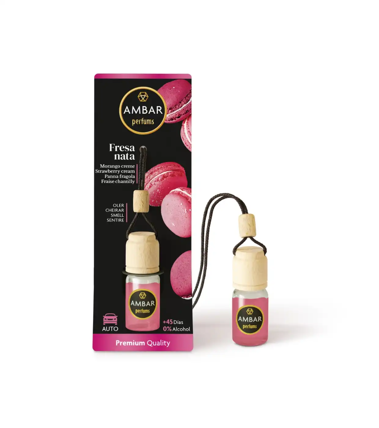 AMBAR Perfums - Ambientador para coche - Fresa nata - Ambar Perfums - Comparador de precios
