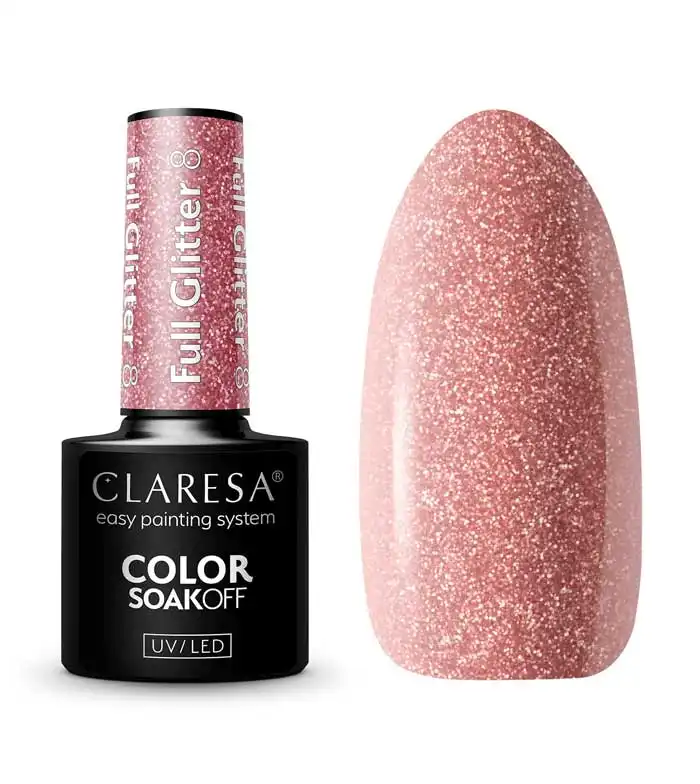 Claresa - Esmalte semipermanente Soak off - 08: Full Glitter - Claresa - Comparador de precios