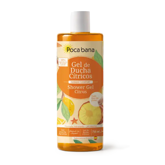 Gel de Ducha Cítricos 750 ml  Poca bana - Poca bana - Comparador de precios