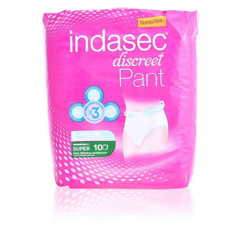 Indasec Indasec Compresa Discreet Pant Super, 10 un - Indasec - Comparador de precios