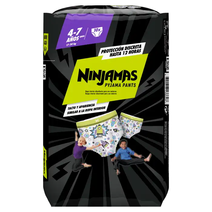 Ninjamas Pyjama Pants Calzoncillos de Noche Absorbentes 4-7 años - Dodot - Comparador de precios