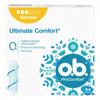 Ob O.B. Tampones ProComfort Normal , 64 un - Ob - Comparador de precios