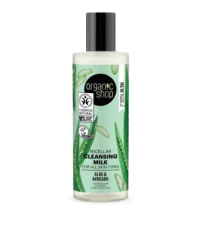 Organic Shop - Leche limpiadora micelar para todo tipo de pieles - Aloe y Aguacate - Organic Shop - Comparador de precios