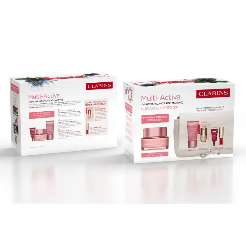 Set Experto Multi-activa Todas Las Pieles 50 Ml + 15 Ml + 3 Ml + 0,9 Ml + 1,4 Ml + 2 Ml - Clarins - Comparador de precios