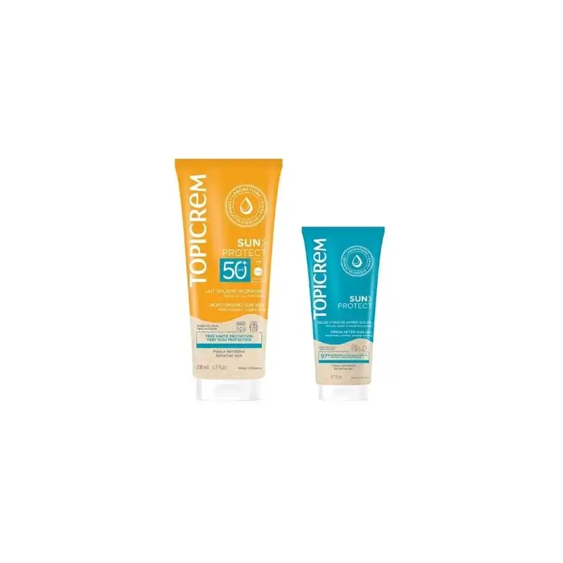 Set Sun Protect Solar Leche Spf50+ 200 Ml + After Sun 50ml - TOPICREM - Comparador de precios