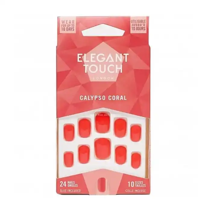 Uñas Postizas Calypso Coral - Elegant Touch - Comparador de precios