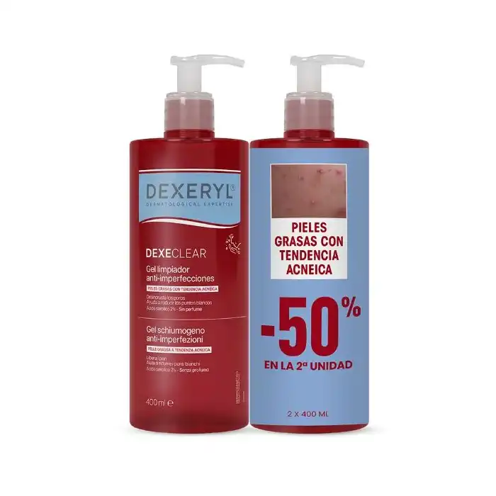 ¡19% DTO! Dexeclear Gel Limpiador Anti-Imperfecciones Acné 800 ml - Dexeryl - Comparador de precios