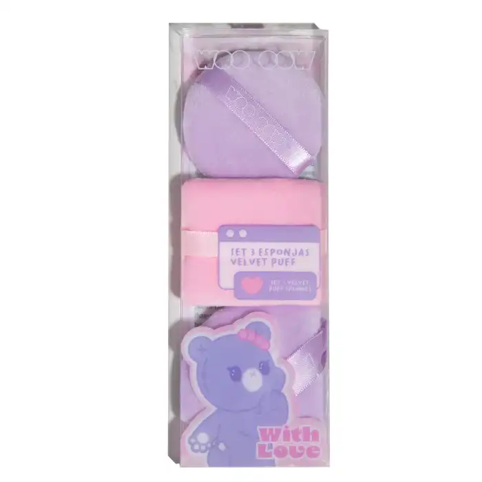 ¡33% DTO! Set 3 Esponjas Velvet Puff - Woo oow - Comparador de precios