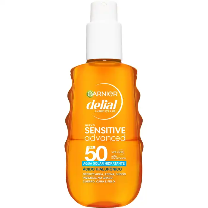 Delial Sensitive Advanced Agua Solar Hidratante FPS 50 150 ml - Garnier - Comparador de precios