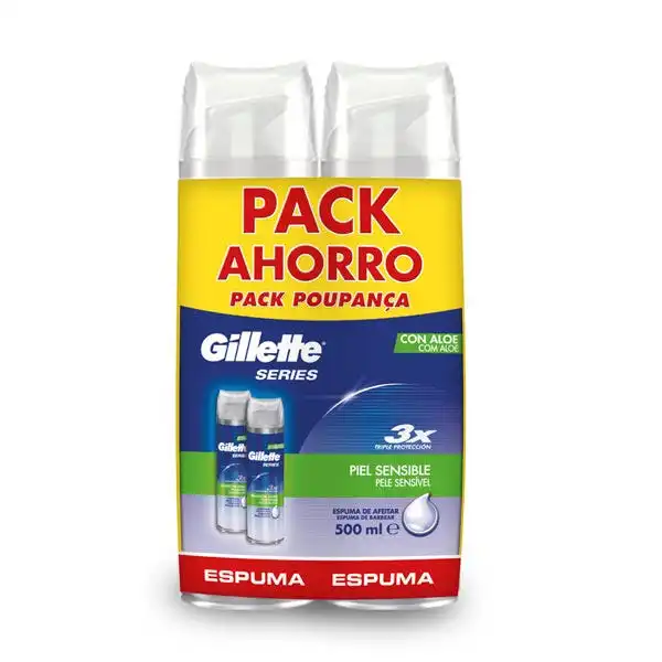Duplo Espuma Gillette Series 3X - Gillette - Comparador de precios