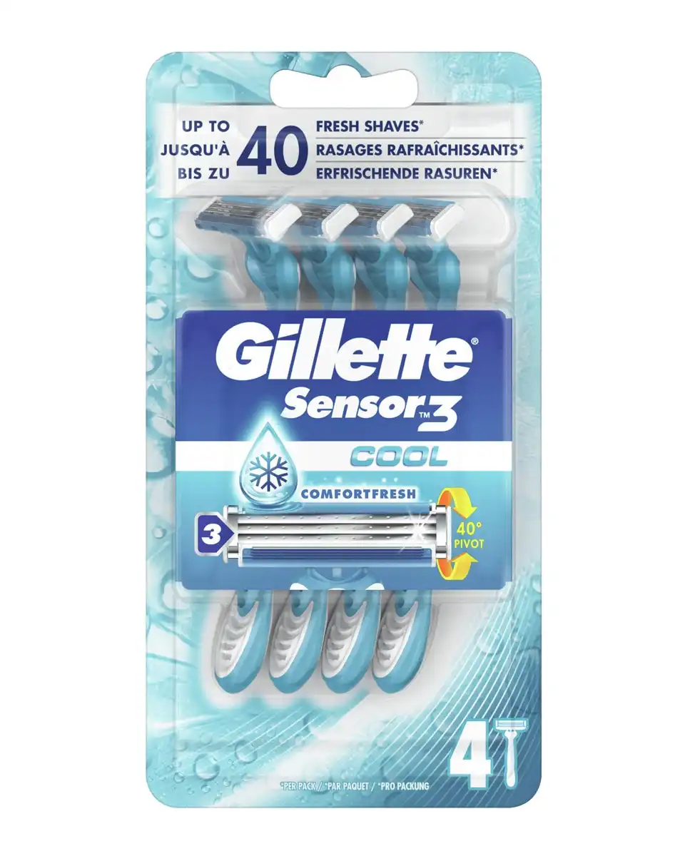 Gillette - Maquinillas De Afeitar Desechables Sensor3 Cool - Gillette - Comparador de precios