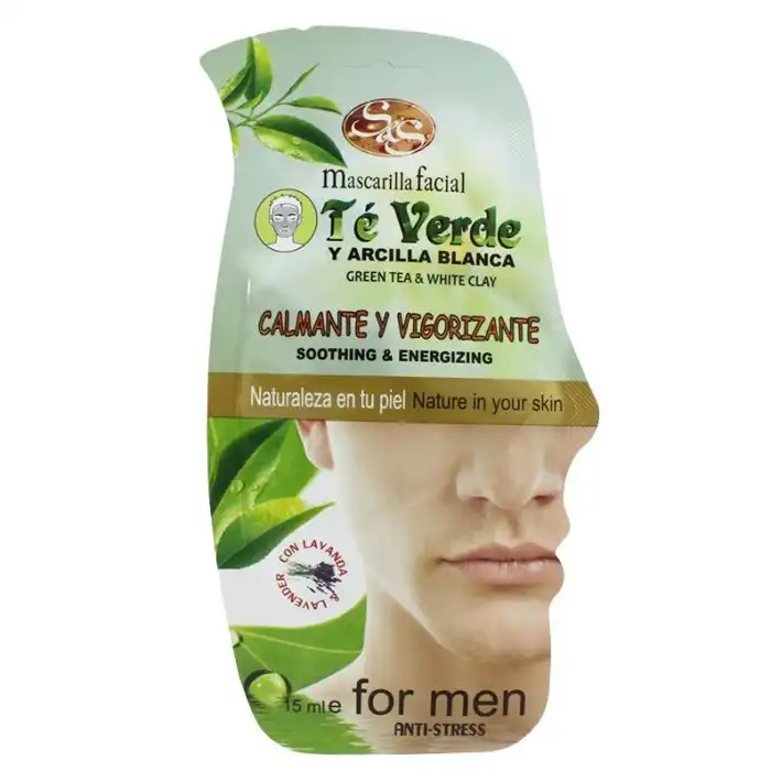 Mascarilla Facial Hombre Té Verde y Arcilla 15 ml - SyS Cosmética Natural y Aromas - Comparador de precios