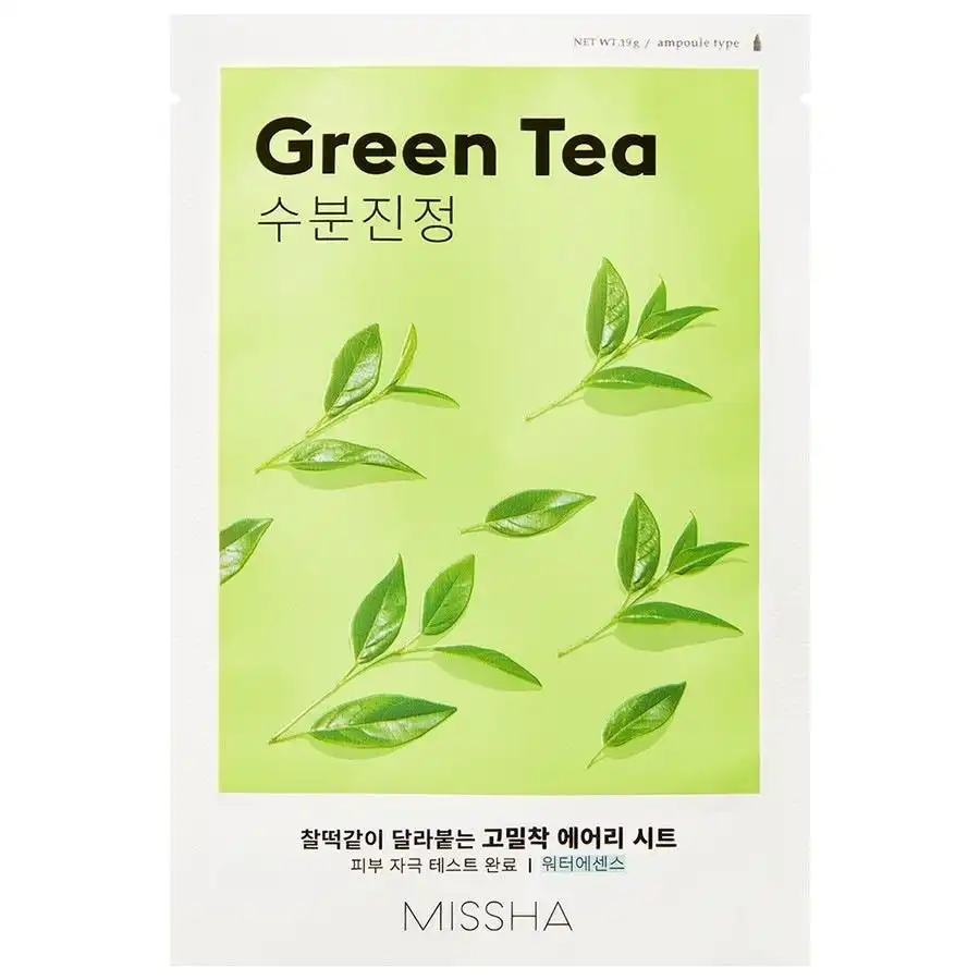 Missha - Airy Fit Green Tea Sheet Mask Mascarillas hidratantes 19 g unisex - Missha - Comparador de precios