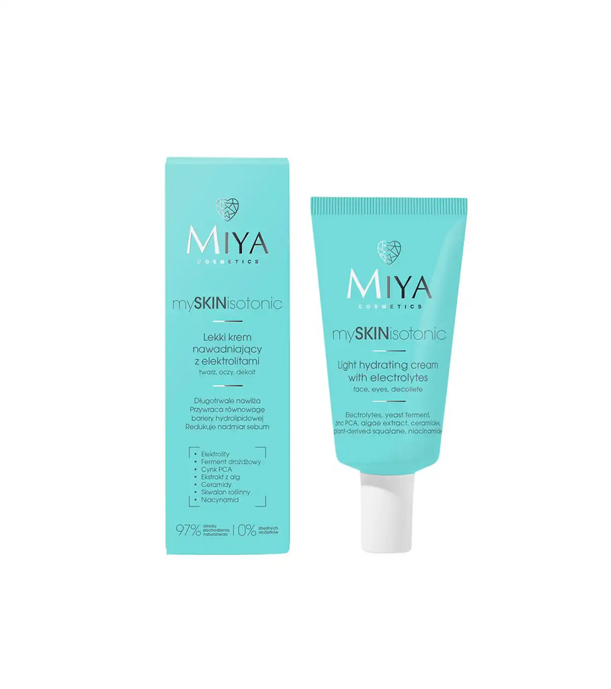 Miya Cosmetics - *MySkinIsotonic* - Crema hidratante ligera con electrolitos - Pieles grasas y mixtas - Miya Cosmetics - Comparador de precios