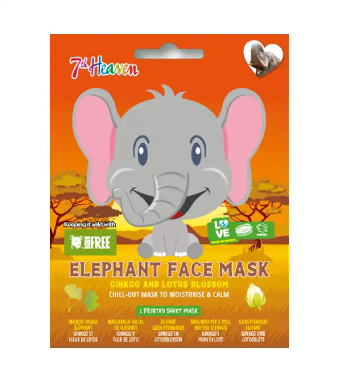 Montagne Jeunesse - 7th Heaven - Mascarilla facial Animal Mask Elefante - Ginko y flor de loto - Montagne Jeunesse - 7th Heaven - Comparador de precios