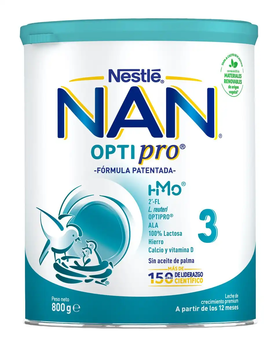 NESTLE - Leche De Crecimiento Nan Optipro 3 En Polvo 12 A 18 Meses 800 G Nestlé - Nestle - Comparador de precios