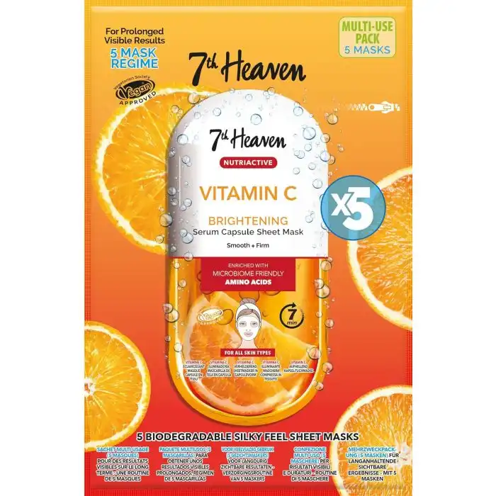 Pack Mascarillas Vitamina C Iluminadora - 7th Heaven - Comparador de precios