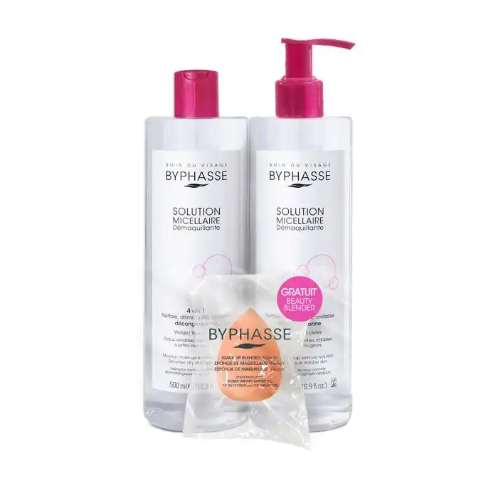 Pack Solution Micellaire Desmaquillante + Esponja de Maquillaje 1000 ml - Byphasse - Comparador de precios