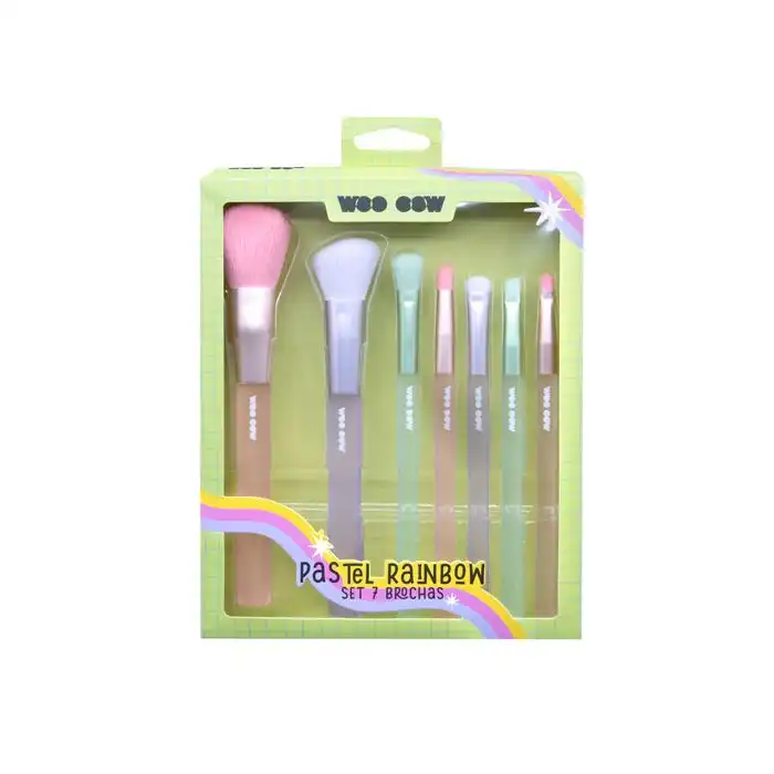 Pastel Rainbow Set 7 brochas  Woo oow - Woo oow - Comparador de precios