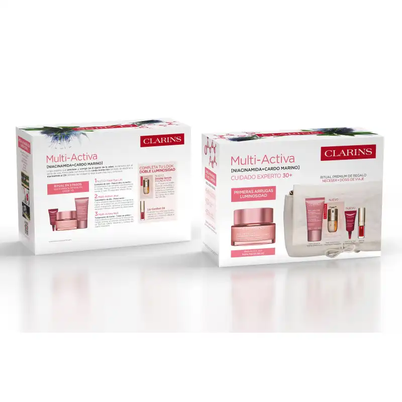 Set Experto Multi-activa Pieles Secas 50 Ml + 15 Ml + 3 Ml + 0,9 Ml + 1,4 Ml + 2 Ml - Clarins - Comparador de precios