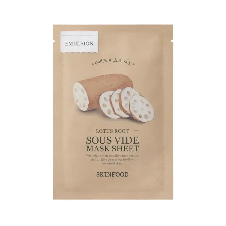 SKINFOOD - Lotus Root Sous Vide Mask Sheet Mascarillas de celulosa 20 g unisex - Skinfood - Comparador de precios