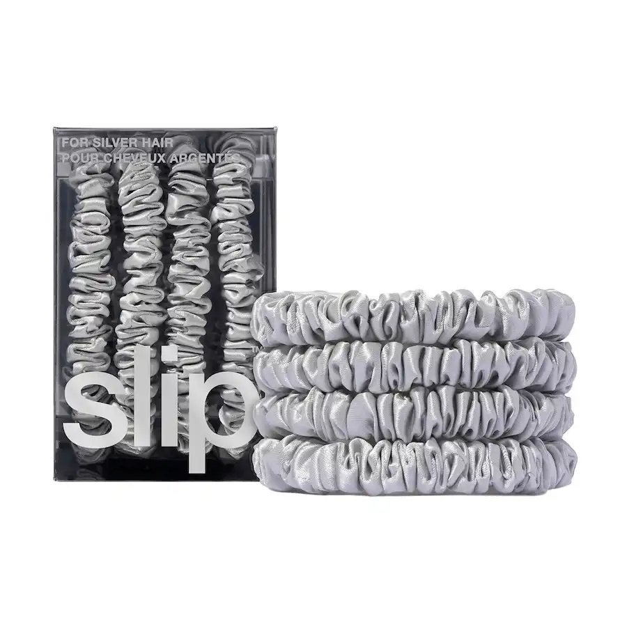 Slip - Basic Skinny Hair Scrunchies Gomas para cabello 1 pieces Plata unisex - SLIP - Comparador de precios